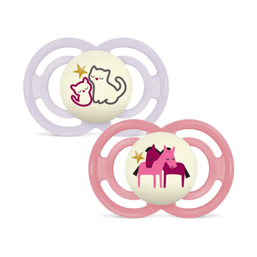 Perfect Night Silk Napp 6-16 mån 2-pack - Pink