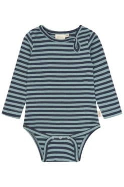 Petit Piao Air Långärmad Body - Lead Striped