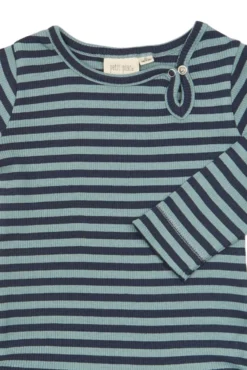 Petit Piao Air Långärmad Body - Lead Striped