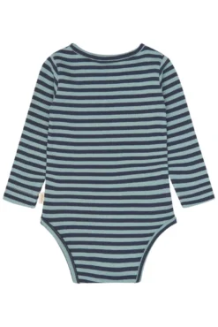 Petit Piao Air Långärmad Body - Lead Striped