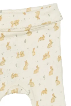 Petit Piao Dio High Waist Leggings - Eggnog Rabbit AOP