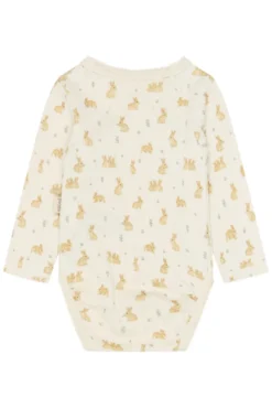 Petit Piao Dio Långärmad Body - Eggnog Rabbit
