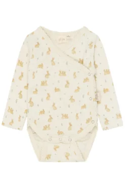 Petit Piao Dio Långärmad Body - Eggnog Rabbit