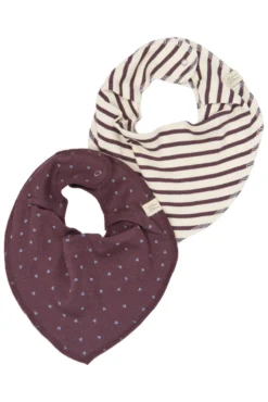 Petit Piao Sky Bib 2-Pack - Huckleberry Striped