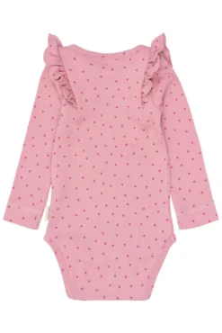 Petit Piao Sonja Långärmad Body - Rose Elegance Heart