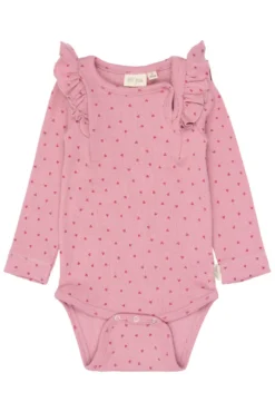 Petit Piao Sonja Långärmad Body - Rose Elegance Heart