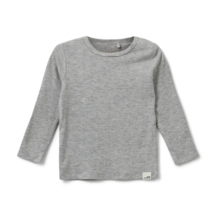 Petricia Långärmad Tröja - Grey Melange