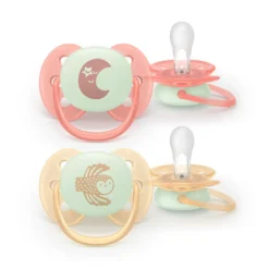 Philips Avent Ultra Soft Nattnapp 0-6m - Gul/Röd