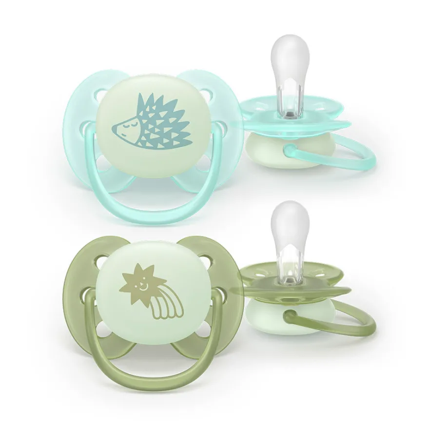 Philips Avent Ultra Soft Nattnapp 0-6m - Grön/Blå