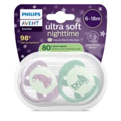 Philips Avent Ultra Soft Nattnapp 6-18m - Grön/Lila