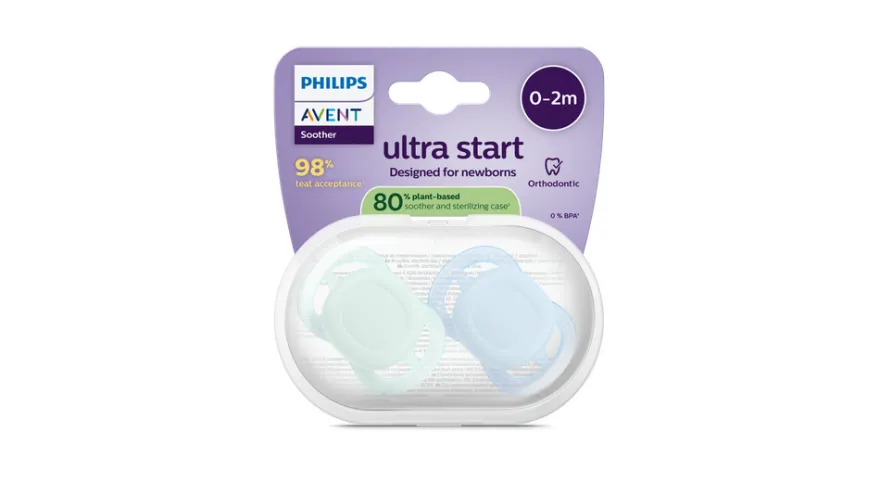 Philips Avent Ultra Start Napp 0–2 mån - ljusgrön/ljusblå
