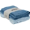 Pippi Ekologisk Muslinfilt 4-pack 65x65 cm - Chamomile Lawn/Baby Blue