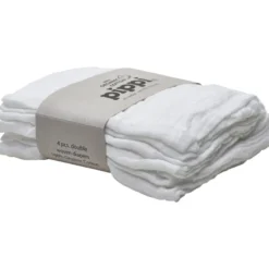 Pippi Ekologisk Muslinfilt 4-pack 65x65 cm - Vit