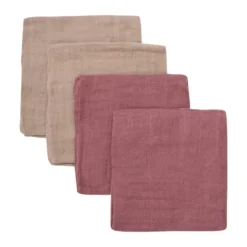 Pippi Muslinfilt 4-pack - Withered Rose