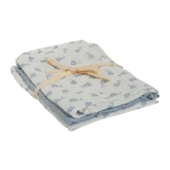Pippi Muslinfilt 3‑pack 65x65 - Ashley Blue