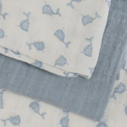 Pippi Muslinfilt 3‑pack 65x65 - Ashley Blue