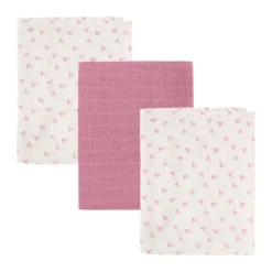 Pippi Muslinfilt 3‑pack 65x65 - Mauve Orchid