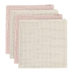 Pippi Muslinfilt 4‑pack 65x65 - Shadow Gray