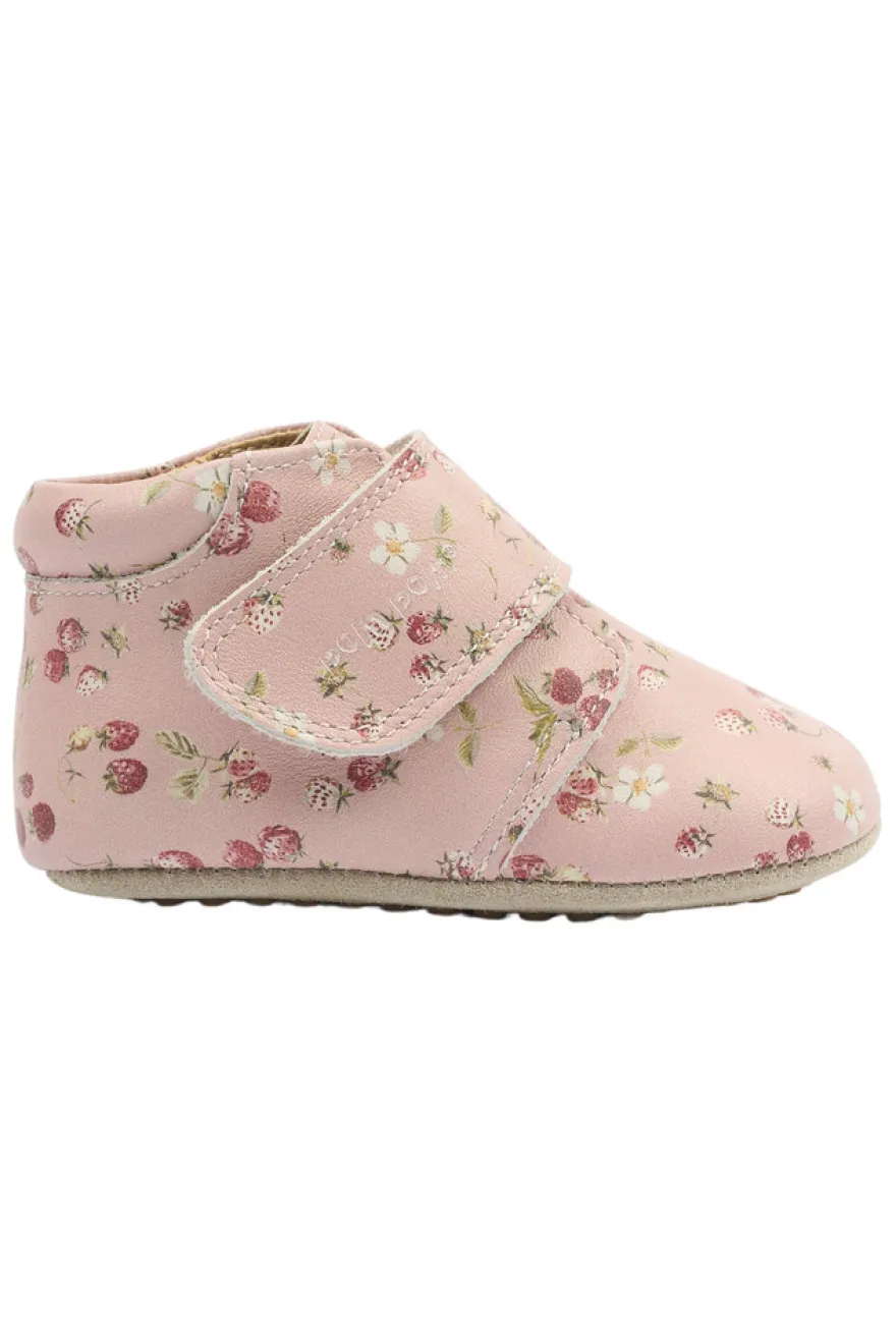 Piti Tofflor m. Tryck - Misty Rose Strawberry AOP