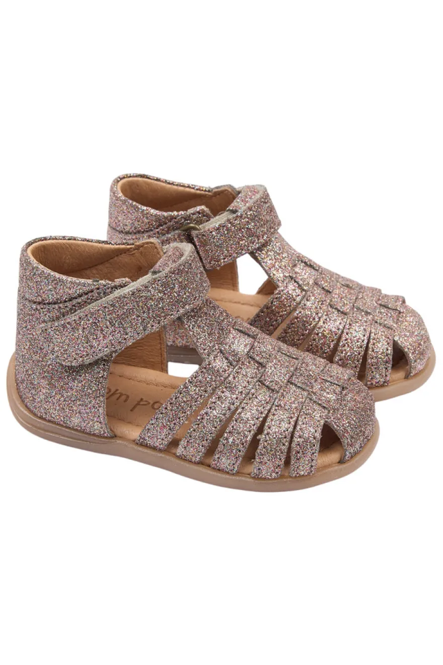Pop Lära-gå Sandal - Rose Glitter