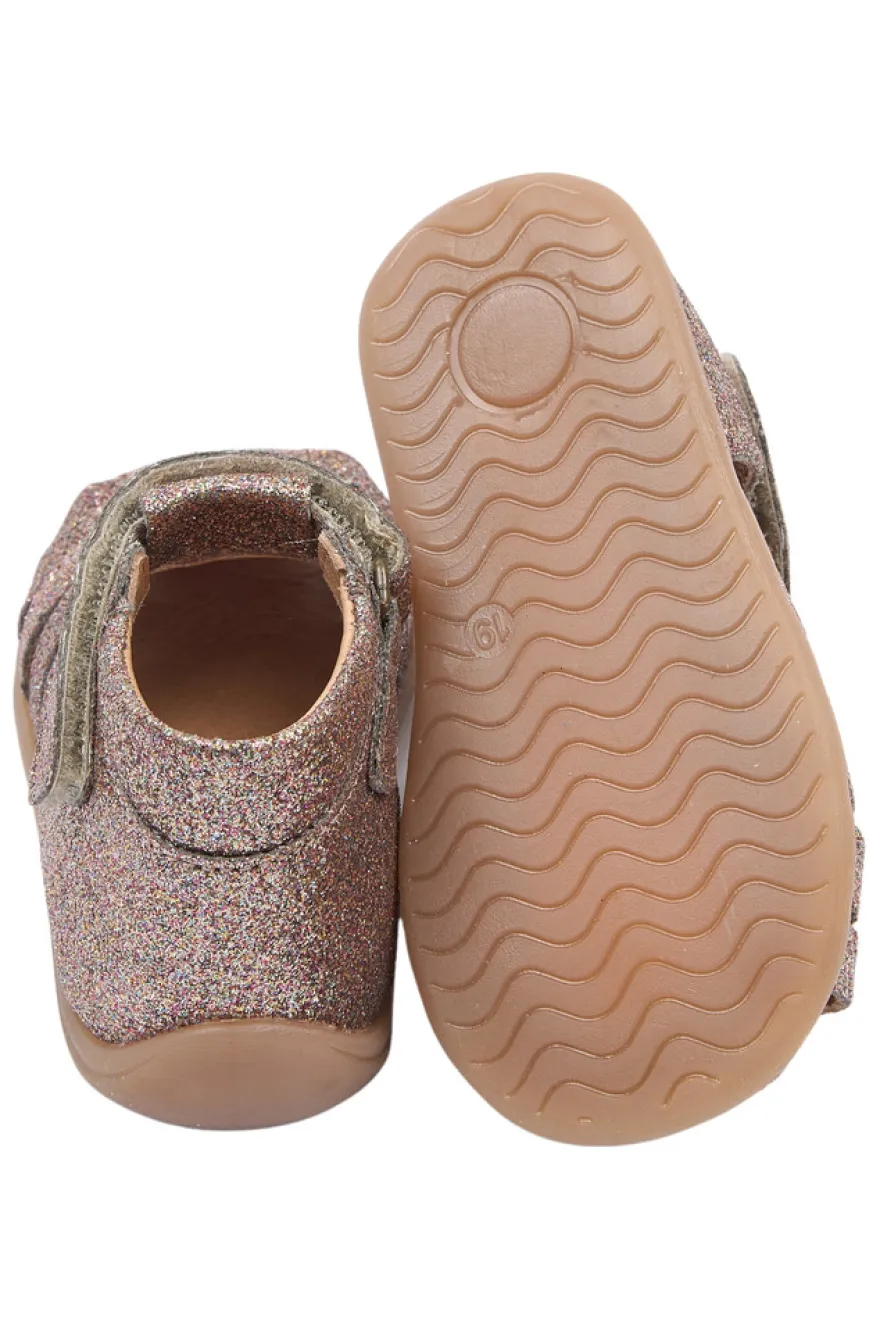 Pop Lära-gå Sandal - Rose Glitter