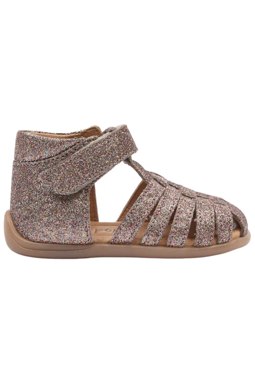 Pop Lära-gå Sandal - Rose Glitter