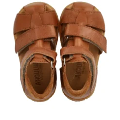 Prewalker Sandal m. Kardborre - Cognac/Cognac