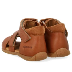 Prewalker Sandal m. Kardborre - Cognac/Cognac