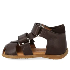 Prewalker Sandal m. Kardborre - Dark brown/Dark brown