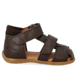 Prewalker Sandal m. Kardborre - Dark brown/Dark brown
