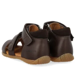 Prewalker Sandal m. Kardborre - Dark brown/Dark brown