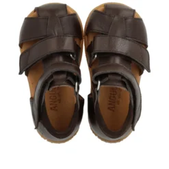 Prewalker Sandal m. Kardborre - Dark brown/Dark brown