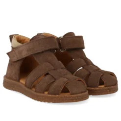 Prewalker Sandal m. Kardborre - Dark Taupe/Sand