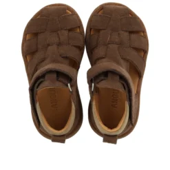 Prewalker Sandal m. Kardborre - Dark Taupe/Sand