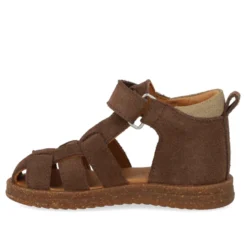 Prewalker Sandal m. Kardborre - Dark Taupe/Sand