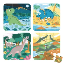 Pussel-Progressive Difficulty Dinosaurs (4in1)