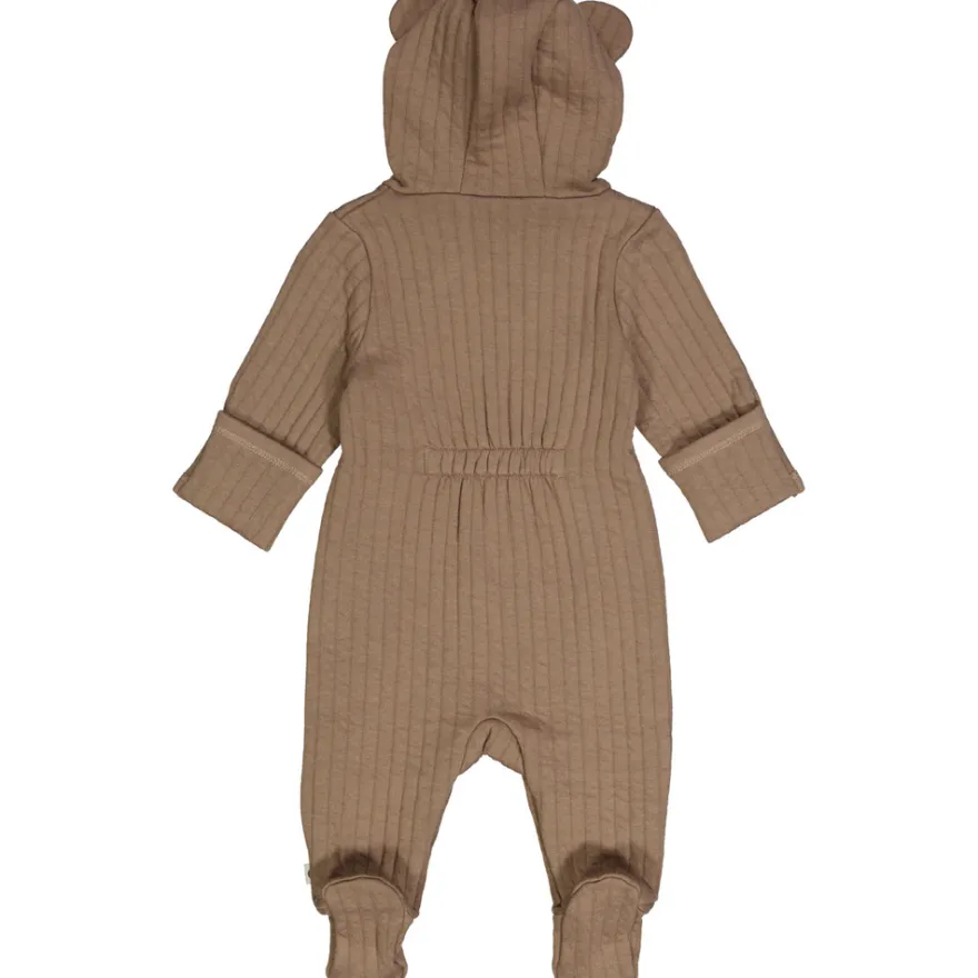 Quiltad Overall med Fot - Walnut