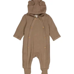 Quiltad Overall med Fot - Walnut