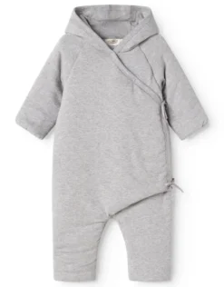 Rex Quiltad babyoverall - Light Grey Melange