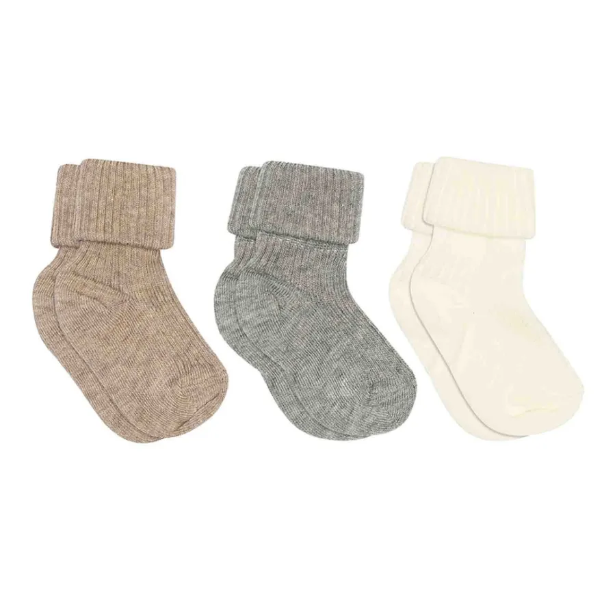 Rib Babystrumpor 3-pack - 491