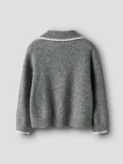 Rikasa Stickad Polo - Grey Melange