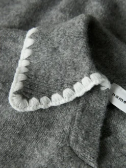 Rikasa Stickad Polo - Grey Melange