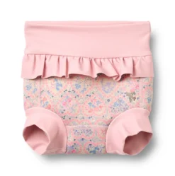 Rita Neoprene Badblöja - Pink Heart Flowers