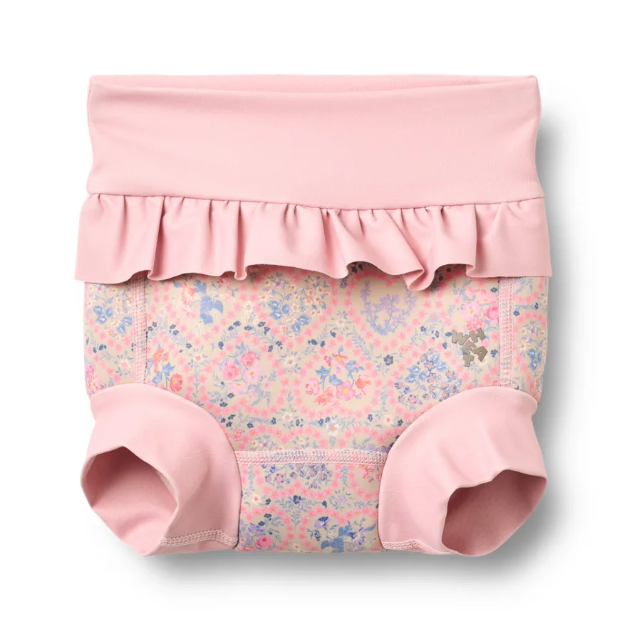 Rita Neoprene Badblöja - Pink Heart Flowers