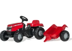 Rolly kid Massey Ferguson Pedaltraktor med Trailer