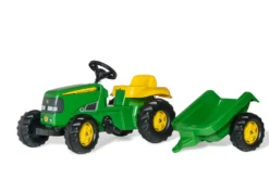 Rolly Kid Traktor John Deere Pedaltraktor med Trailer