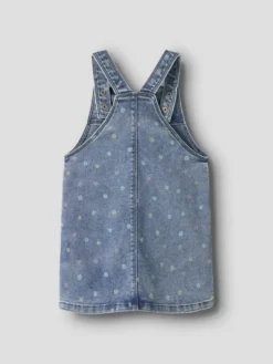 Rosa Jeansklänning - Medium Blue Denim Flower