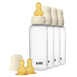 Rund nappflaska Latex 4-Pack 270ml - Ivory