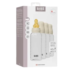 Rund nappflaska Latex 4-Pack 270ml - Ivory