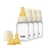 Rund nappflaska Latex 4-Pack 150ml - Ivory